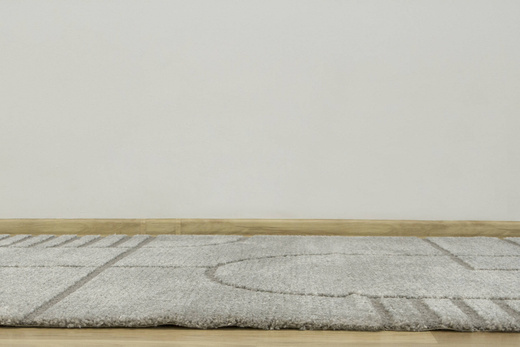 Dywan Coco 59664/77 Shaggy Szary Dwupoziomowy