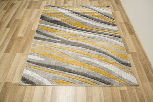 Dywan Amelia C012B grey/d.yellow Szary Żółty Fale