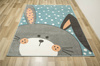  Dywan Dziecięcy Lima 1316C blue/l.grey Szary Niebieski Króliczek
