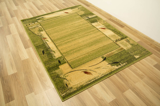 Dywan Agnella Erba chrom zielone obszycie