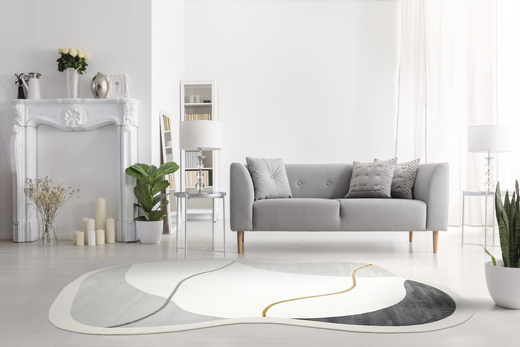 Dywan Selena GS005G Crean/Gold Krem Szary Złoty Ksztalt