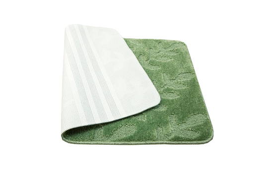 Komplet 2-częściowy Łazienkowy Natel Green Zielony Listki Paski