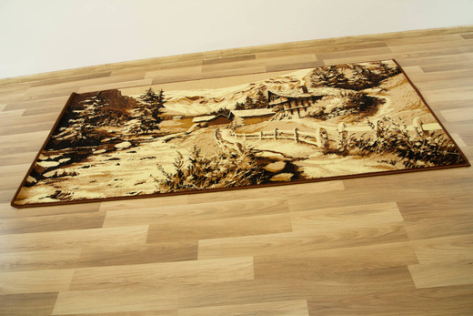 Makata dywan góry beż