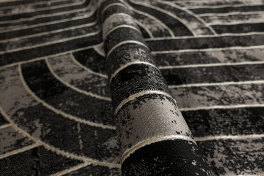 Dywan Kashmir KR158S BlackK/Gold Czarny Złoty Geometria