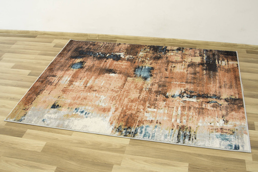 Dywan Lucca 8646A terra/l.rose Abstrakcyjny Krem Łososiowy Niebieski