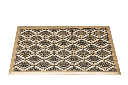 Wycieraczka gumowa M43 ażurowa złota w łezki