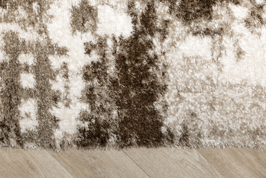 Dywan Shaggy Puffy P149 beige/d.vizion Beż Brąz Abstrakcja