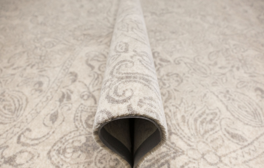 Wełniany Dywan Agnella Agnus Berien Bialy Ornament Beż Krem Szary