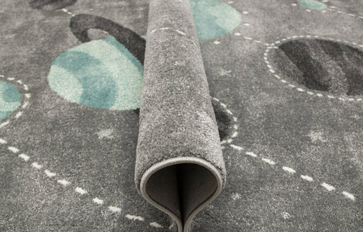 Dywan Lima F495A l.grey/blue Pastelowy Szary Niebieski Planety