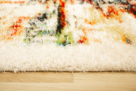 Dywan Shaggy Puffy P643 Beige/Yellow Abstrakcja