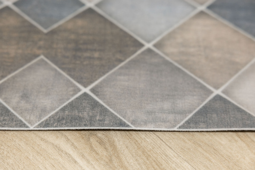 Antypoślizgowy Dywanik Łazienkowy Kuchenny Mata Magic M2 Szary Beż Romby