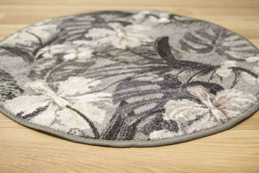 Okrągły Dywan Monstera Grey HD