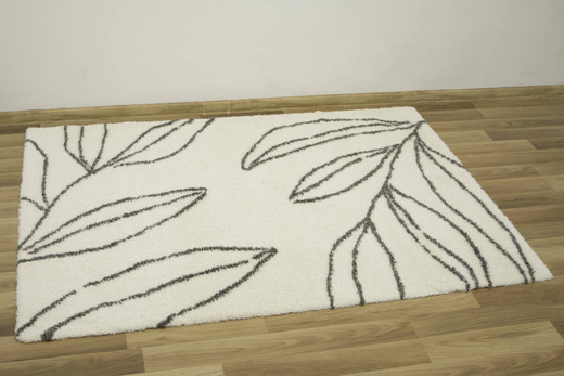 Dywan Shaggy 74303/960 Lille Krem Szary Liście