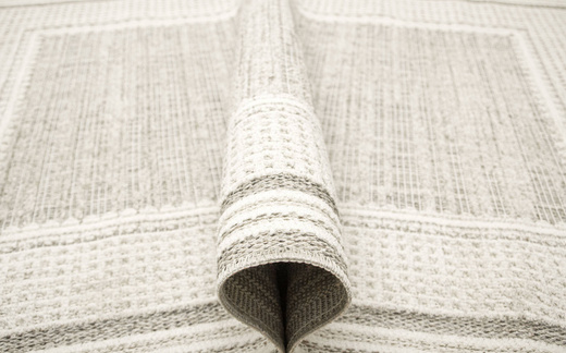 Dywan Cotton C117 naturel/grey Krem szay Beż Ramka