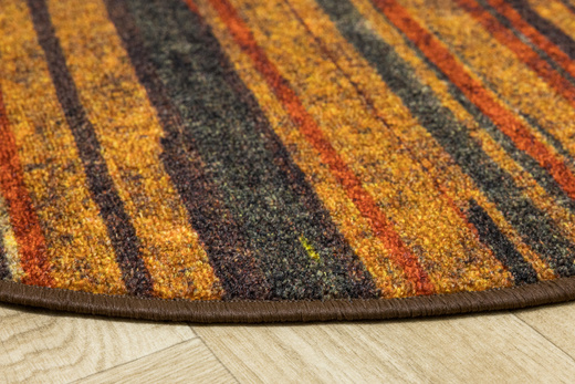 Antypoślizgowy Okrągły Dywan Fusion 14 Wielobarwny Paski