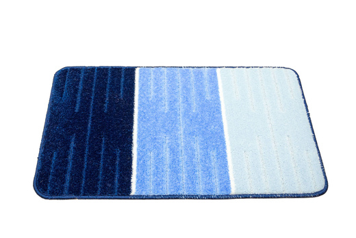 Dywanik Łazienkowy Como Blue Niebieski Krem Pasy