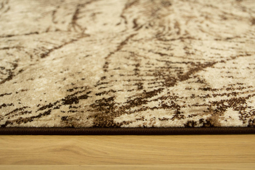 Chodnik Lapiso 400 cream/brown Brąz Beż Liście szerokość 70 cm