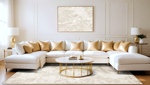 Dywan Illusion H026A cream HB/vizon Beż Krem Lśniący Marmur