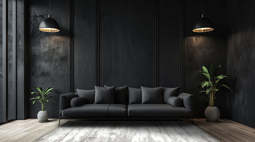 Dywan Shaggy Puffy P387 grey/antracite Szary Beton Abstrakcja