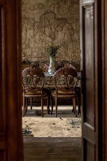 Wełniany Dywan Isfahan Clario Krem Marmur Terrazzo Beż