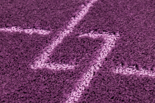 Dywanik Łazienkowy Antypoślizgowy Moreno Violet Fioletowy Romby