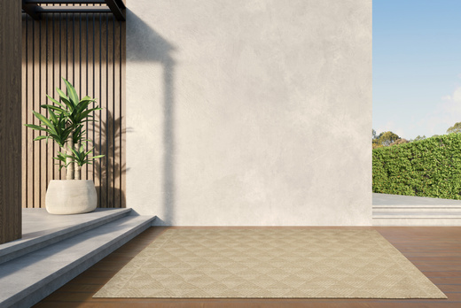 Dywan Dwustronny Sznurkowy Brussels 205740/10610 Linen Beż Krem Romby Outdoor