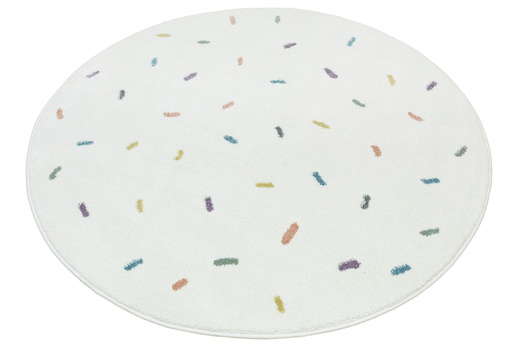 Okrągły Dywan Lima M039A cream/blue Krem Kreski