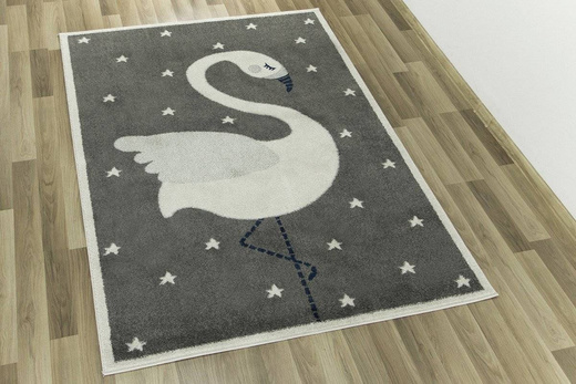 Dywan EMILY KIDS 2343A d.gri/bone szary łabędź