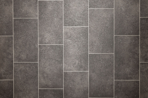 Wykładzina PCV Bingo Galerie 599 Grafit Płytki szerokość 2,5 m