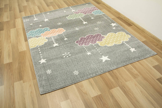 Dywan Lima B069A l.grey/cream Chmurki Gwiazdki