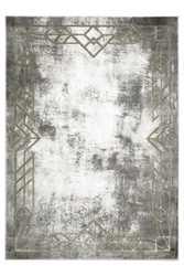 Dywan Felix 9337A l.grey/yellow Marmur Szary Krem Złoty z Ramką