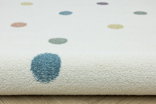 Dywan Dziecięcy C275A cream/lila Krem Kropki