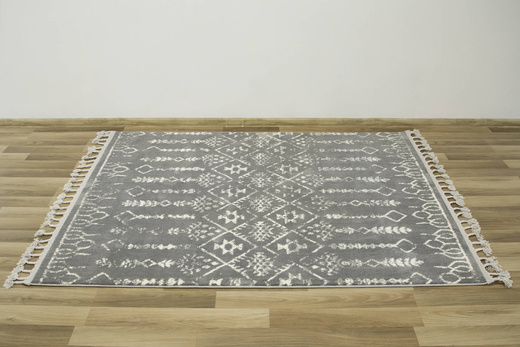 Dywan Karof 2619A grey/white 43 Szary Krem Etno