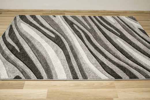 Dywan Amelia C012B grey/black Szary Czarny Fale