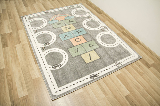 Dywan Dziecięcy Lima C260C l.grey/cream Uliczki klasy Szary Zielony