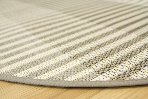 Okrągły Dywan Sznurkowy Foggia 16733/631 Szary Antracyt Krem