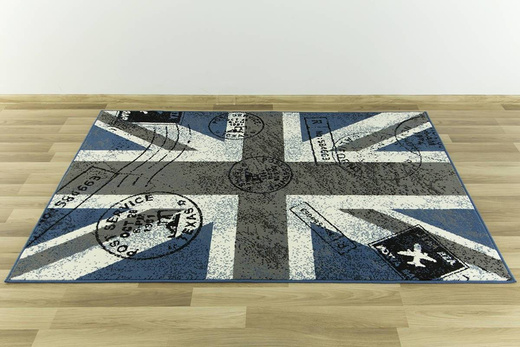 Dywan KIDS 532705/94955 jeans flaga UK
