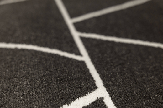 Chodnik Lima C877A Ciemny Szary Krem Trójkąty szerokość 80 cm