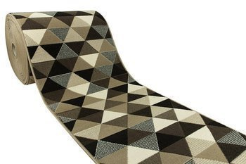 Chodnik luna 503430/97911 trójkąty brąz szerokość 90 cm