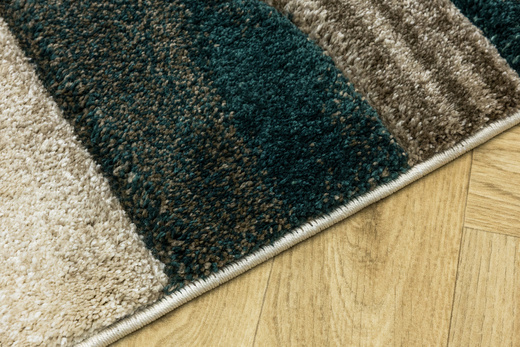 Dywan Kandy N372A l.beige/emeral Butelkowa zieleń Beż Fryz