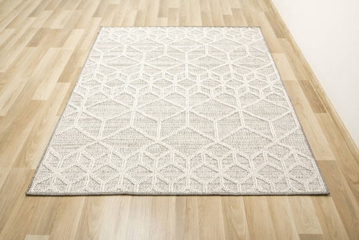 Dywan Pętelkowy Panorama 8432 l.grey/d.grey Szary Krem Romby Cubes