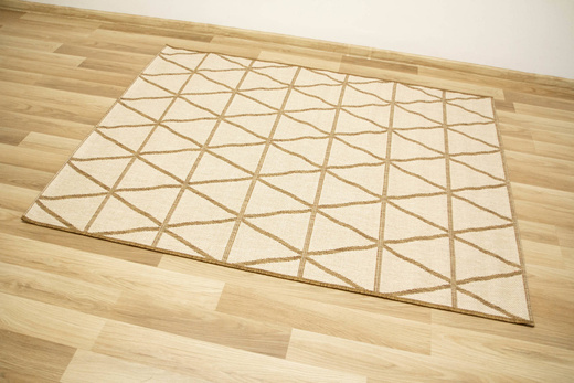 Dywan Płasko Tkany Natura PT 1994/10 Romby Trójkąty Beż