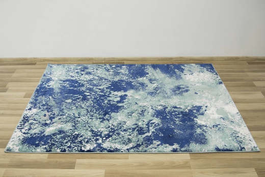 Dywan Victoria 9142A blue/d.blue Abstrakcyjny Ocean Granatowy Turkusowy Kremowy