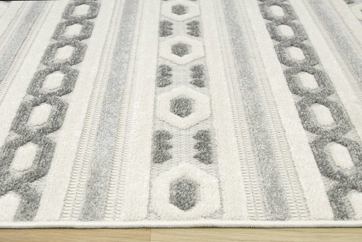 Dywan Sznurkowy Stella D402A white/l.grey Etno Szary Srebrny Krem