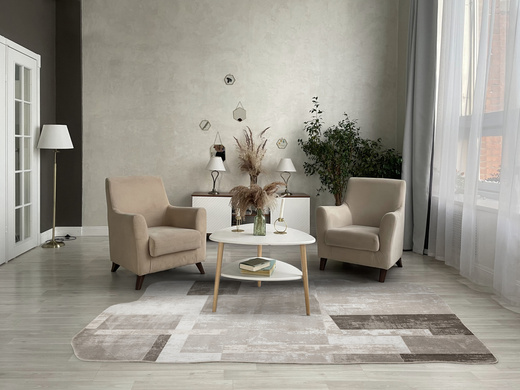 Dywan Selena GS004A Cream/Beige Szary Beżowy Ksztalt