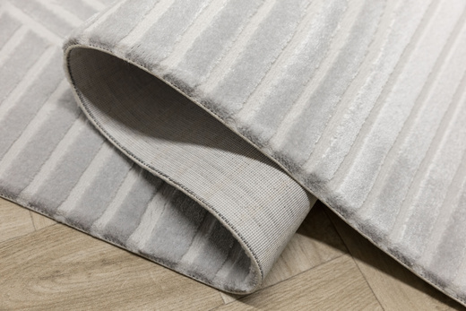 Dywan Nantes NT130G Grey/Grey Szary Pasy Geometria