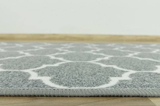 Antypoślizgowy chodnik clover koniczyna jasny szary szerokość 100 cm