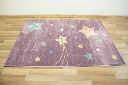 Dywan Lima 1296A lila/blue Uśmiechnięte Gwiazdki