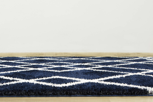 Dywan Boho 656 navy blue/cream Granatowy Romby