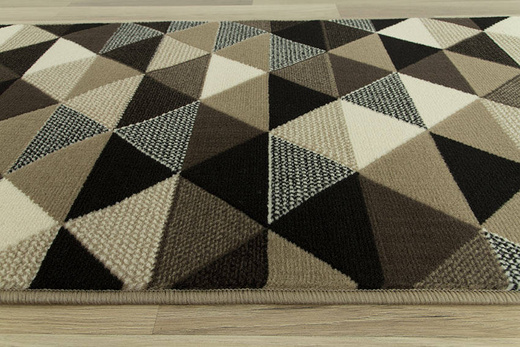 Chodnik luna 503430/97911 trójkąty brąz szerokość 70 cm